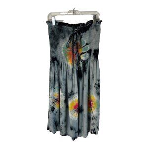 Cynthia Mehra Strapless Tie Dye Coverup One Size